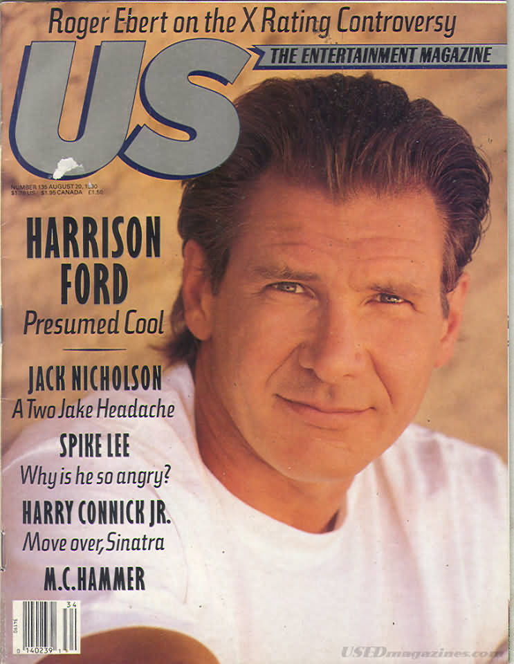 US WEEKLY magazine side cover Issue 135 20 August 1990