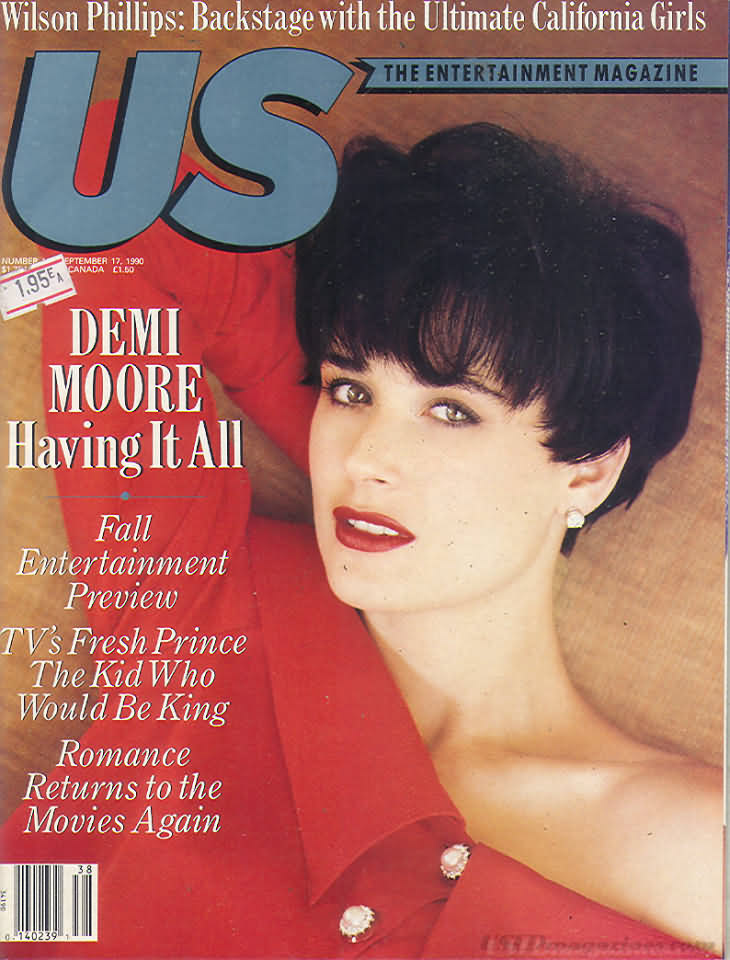 US WEEKLY magazine side cover Issue 137 17 September 1990