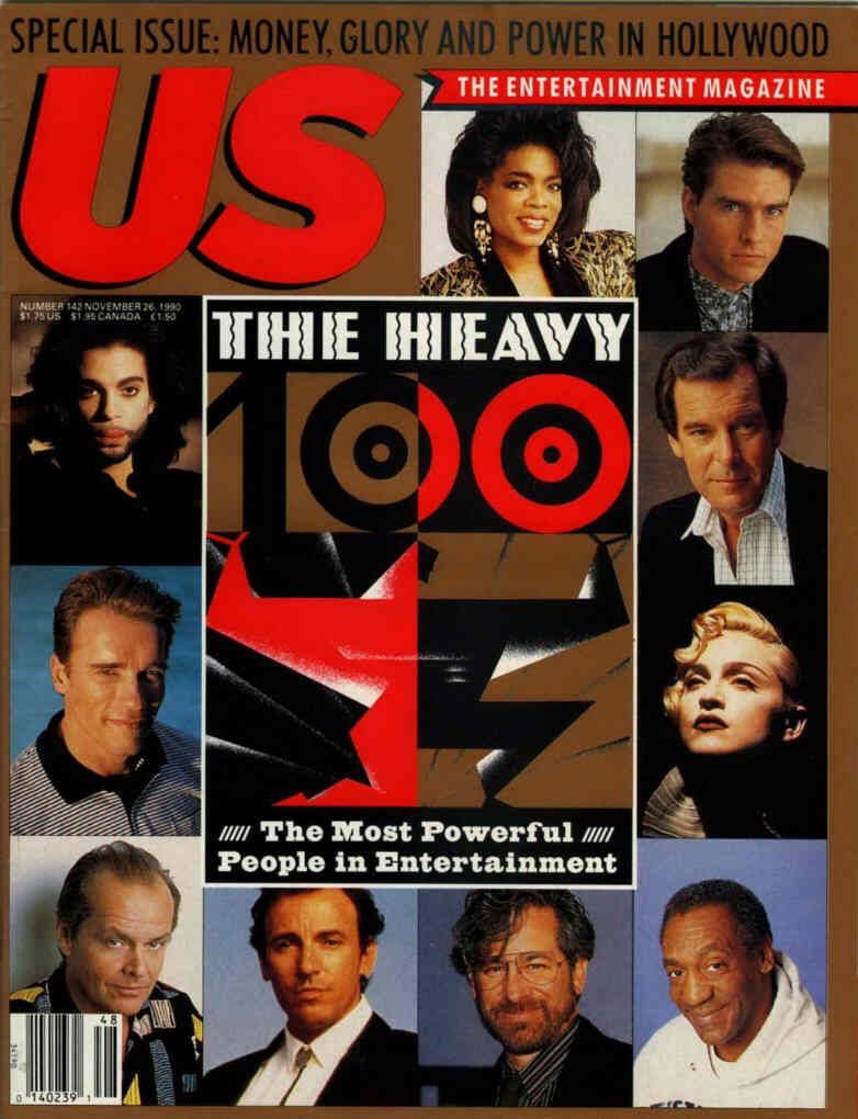 US WEEKLY magazine side cover Issue 142 26 November 1990