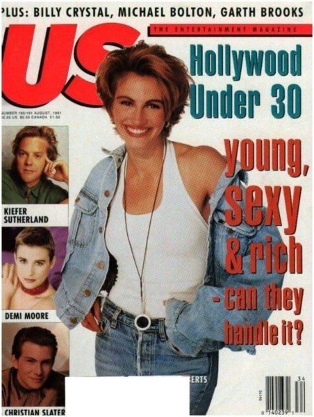 US WEEKLY magazine side cover Issue 160/161 August 1991