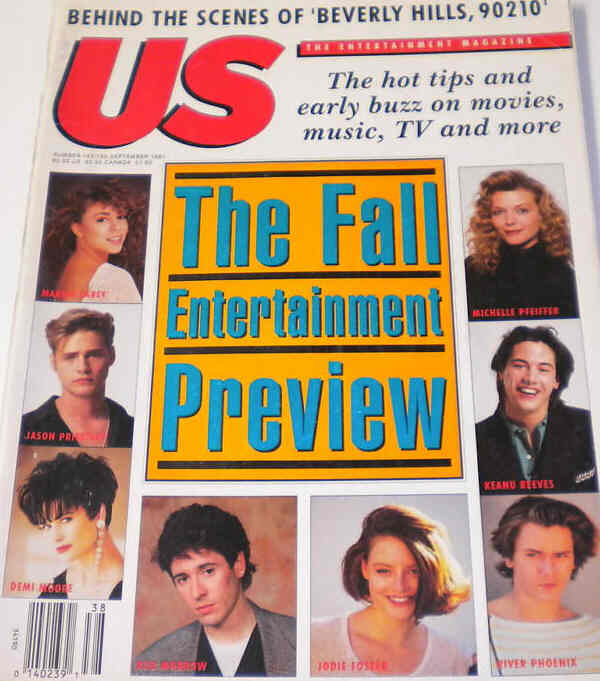 US WEEKLY magazine side cover Issue 162/163 September 1991