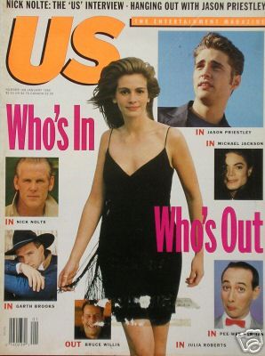 US WEEKLY magazine side cover Issue 168 January 1992