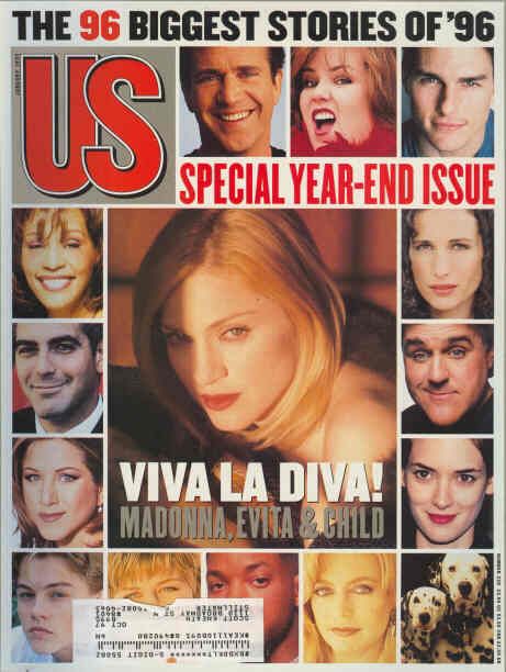 US WEEKLY magazine side cover Issue 228 January 1997