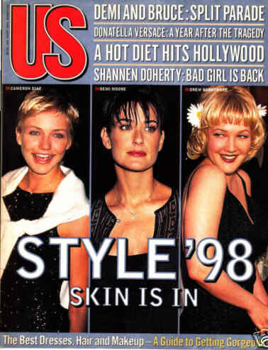 US WEEKLY magazine side cover Issue 248 September 1998