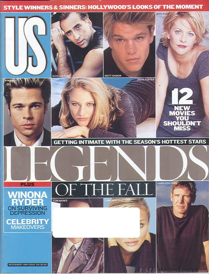US WEEKLY magazine side cover Issue 262 November 1999