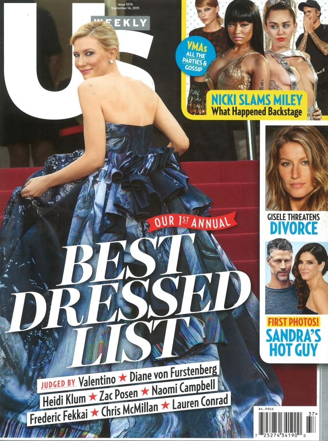 US WEEKLY magazine side cover Issue 1074 14 September 2015