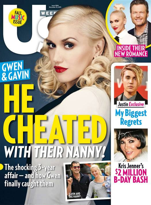 US WEEKLY magazine side cover Issue 1084 23 November 2015