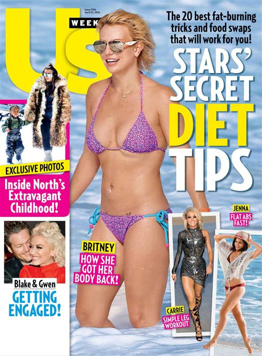 US WEEKLY magazine side cover Issue 1106 25 April 2016