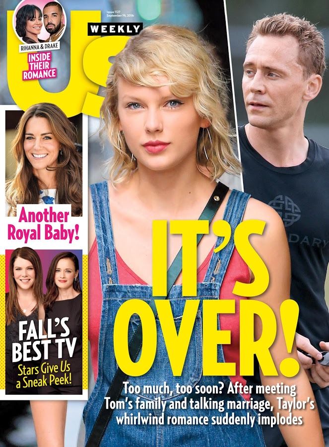 US WEEKLY magazine side cover Issue 1127 19 September 2016