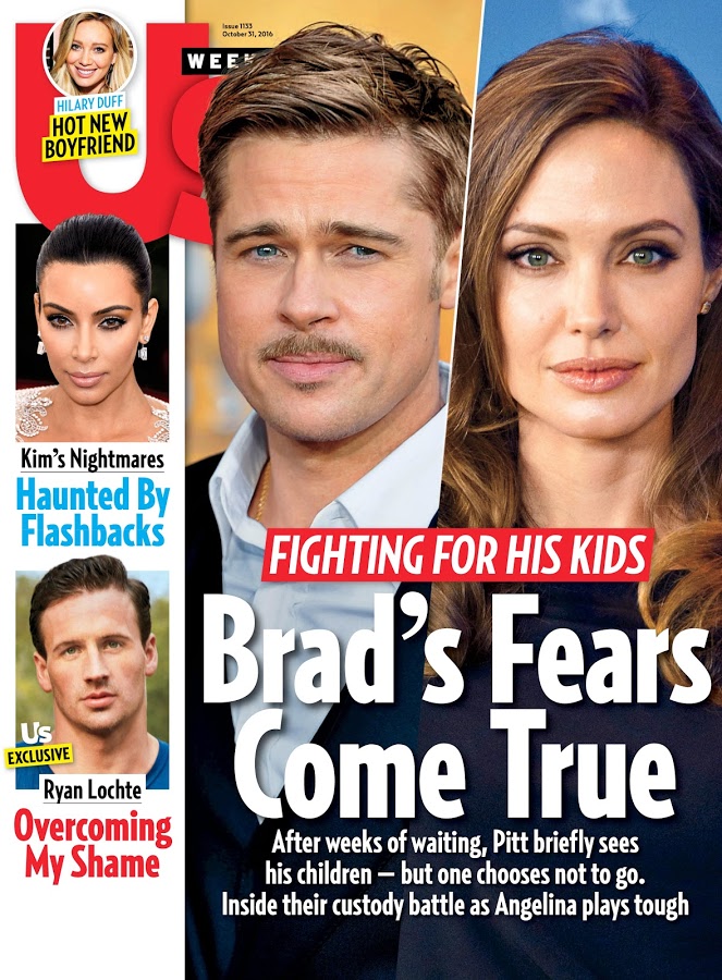 US WEEKLY magazine side cover Issue 1133 31 October 2016