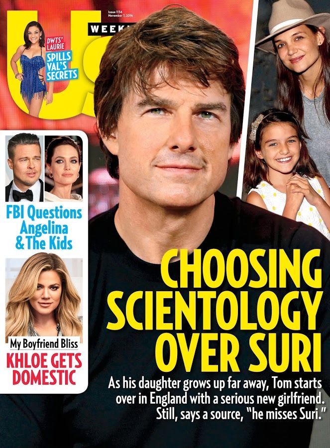 US WEEKLY magazine side cover Issue 1134 7 November 2016