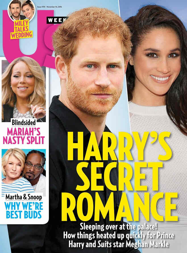 US WEEKLY magazine side cover Issue 1135 14 November 2016