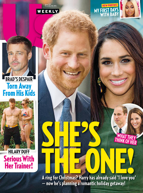 US WEEKLY magazine side cover Issue 1137 28 November 2016