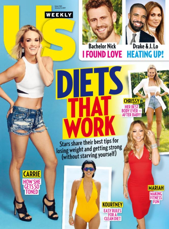 US WEEKLY magazine side cover Issue 1143 9 January 2017