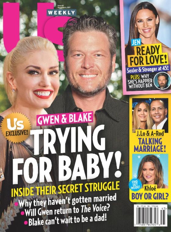 US WEEKLY magazine side cover Issue 45 6 November 2017
