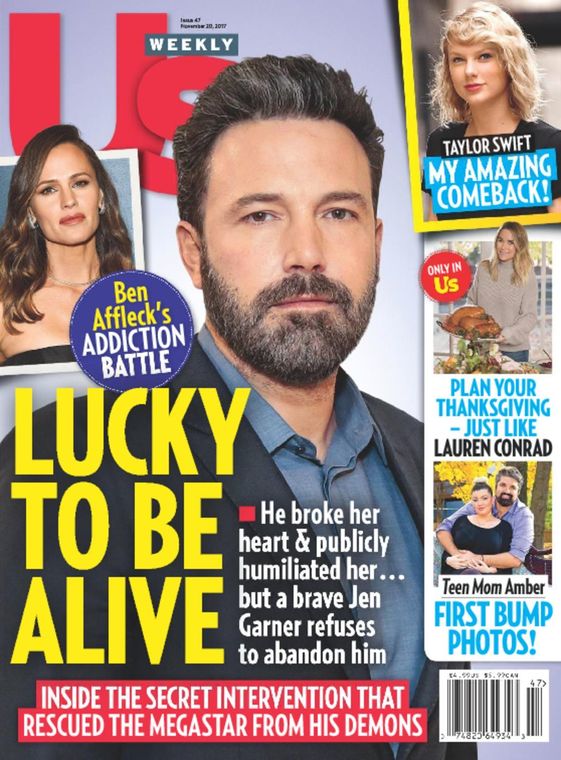 US WEEKLY magazine side cover Issue 47 20 November 2017