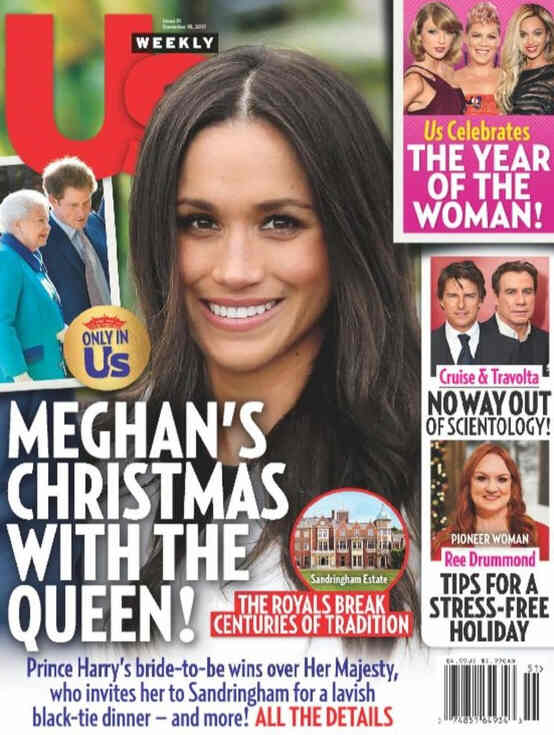 US WEEKLY magazine side cover Issue 51 18 December 2017