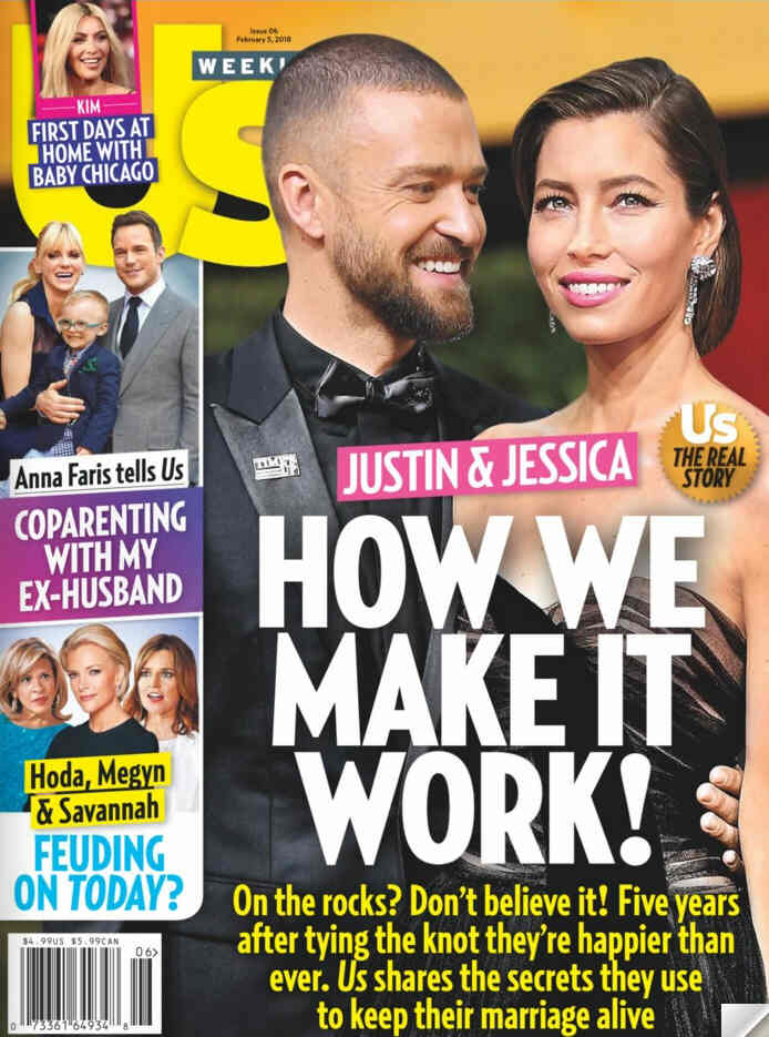 US WEEKLY magazine side cover Issue 6 5 February 2018