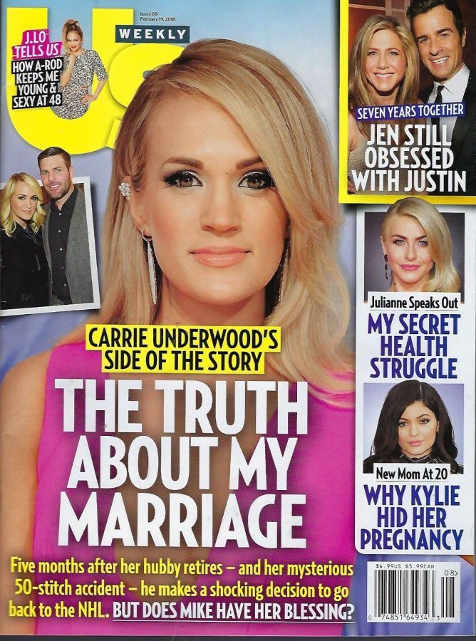 US WEEKLY magazine side cover Issue 8 19 February 2018