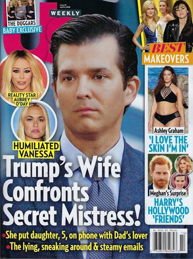 US WEEKLY magazine side cover Issue 14 2 April 2018