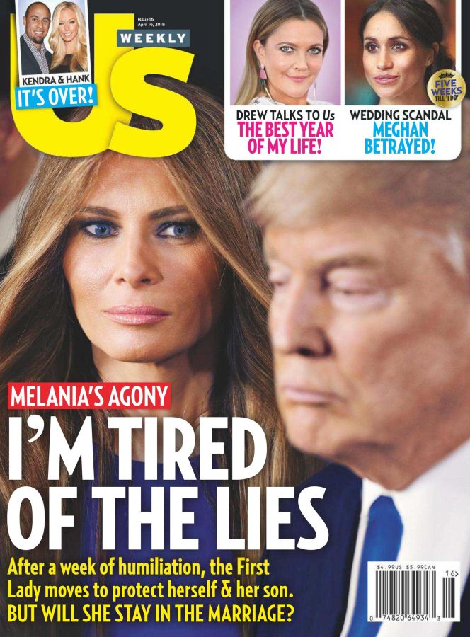 US WEEKLY magazine side cover Issue 16 16 April 2018