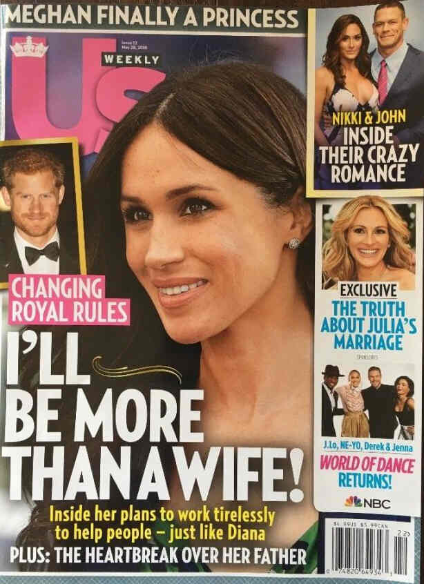 US WEEKLY magazine side cover Issue 22 28 May 2018