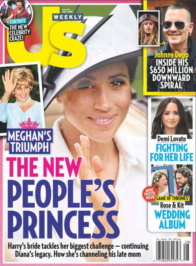 US WEEKLY magazine side cover Issue 28 9 July 2018