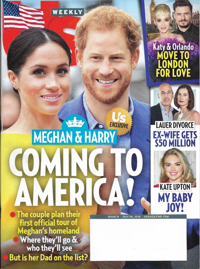US WEEKLY magazine side cover 30 July 2018