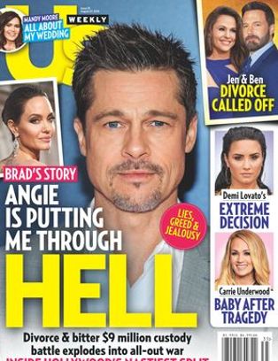 US WEEKLY magazine side cover 27 August 2018