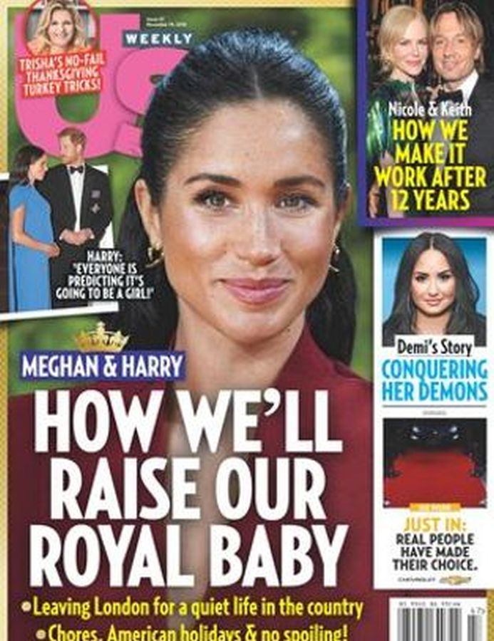 US WEEKLY magazine side cover 19 November 2018