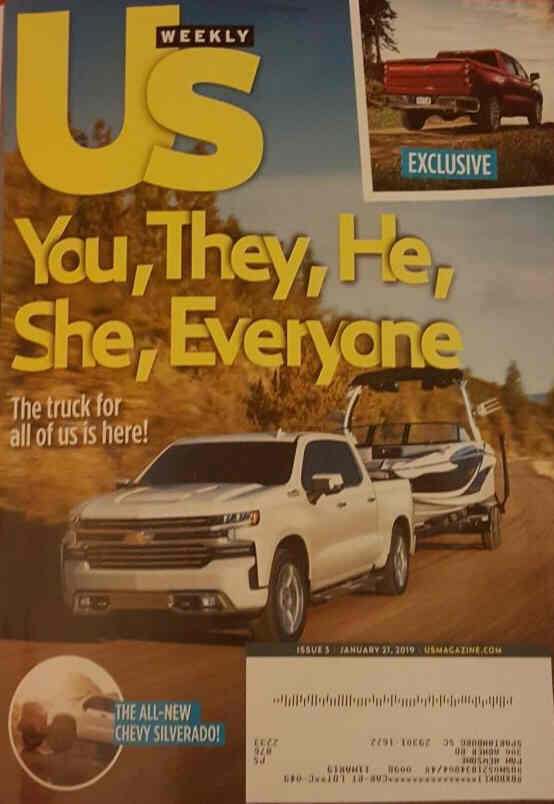 US WEEKLY magazine side cover 21 January 2019