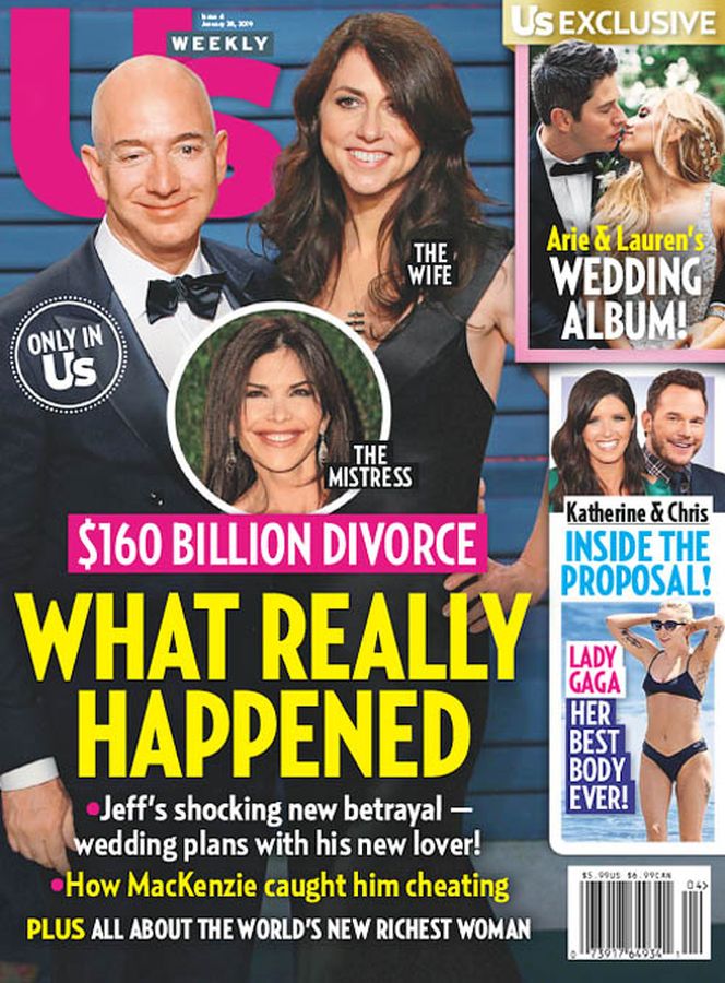 US WEEKLY magazine side cover 28 January 2019