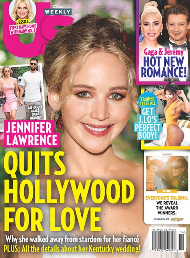 US WEEKLY magazine side cover 8 April 2019
