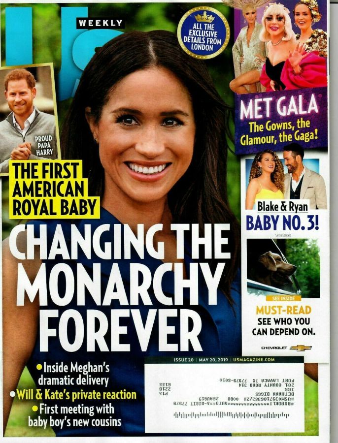 US WEEKLY magazine side cover 20 May 2019