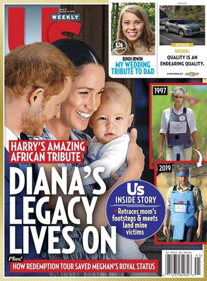 US WEEKLY magazine side cover 14 October 2019