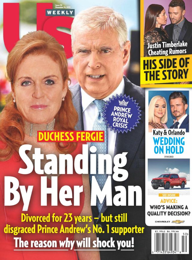 US WEEKLY magazine side cover 16 December 2019