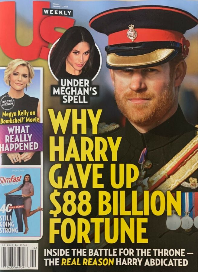 US WEEKLY magazine side cover 27 January 2020