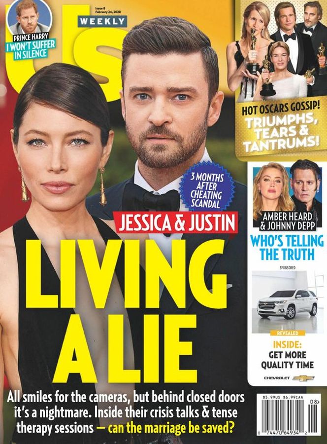 US WEEKLY magazine side cover 24 February 2020