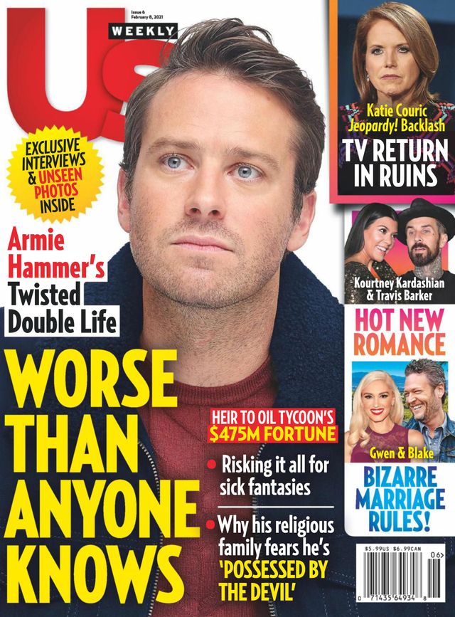 US WEEKLY magazine side cover 8 February 2021
