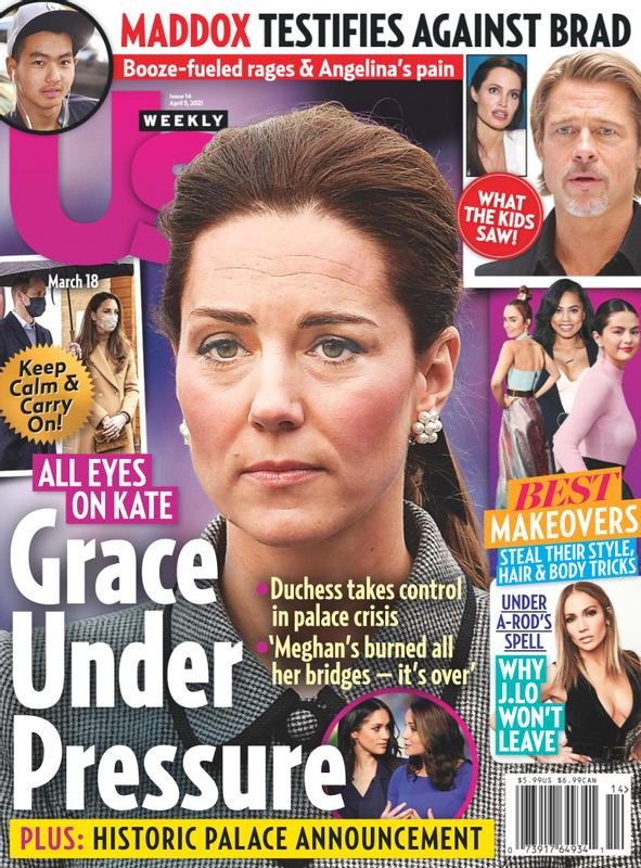 US WEEKLY magazine side cover Issue 14 5 April 2021