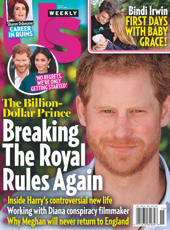 US WEEKLY magazine side cover Issue 15 12 April 2021