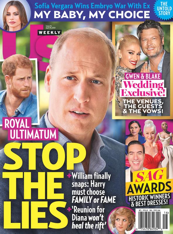 US WEEKLY magazine side cover Issue 16 19 April 2021