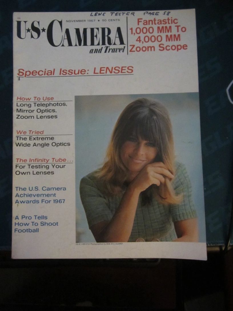 US CAMERA magazine side cover  November 1967
