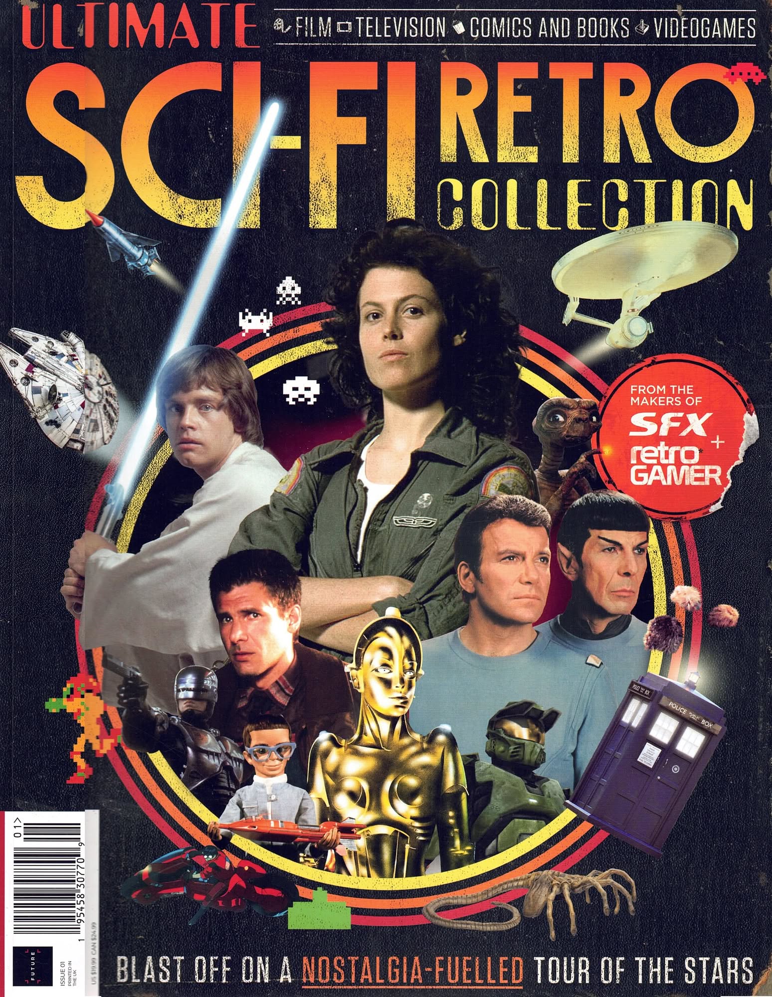 ULTIMATE SCI-FI RETRO COLLECTION magazine side cover  1st Edition    2022