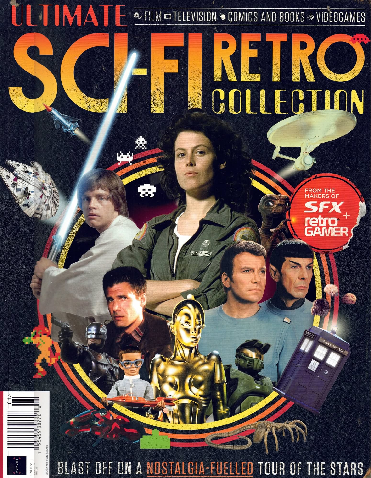 ULTIMATE SCI-FI RETRO COLLECTION magazine side cover  3rd Edition   2022