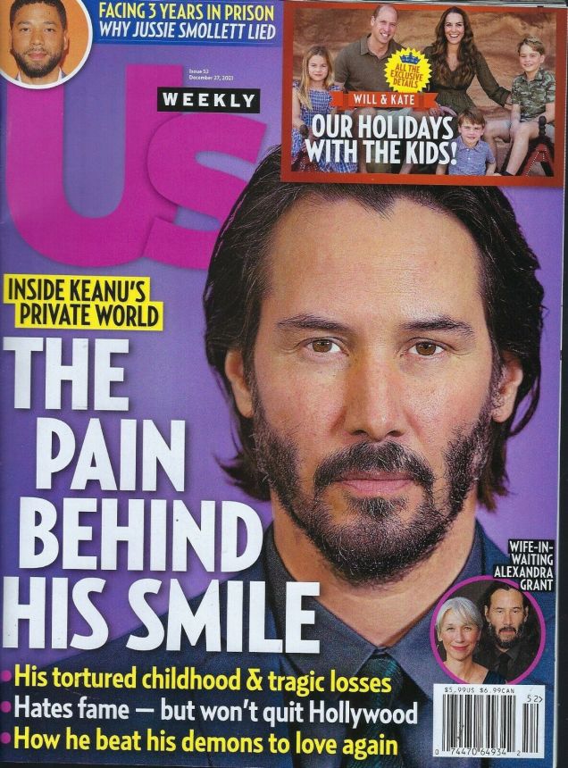 US WEEKLY magazine side cover 27 December 2021