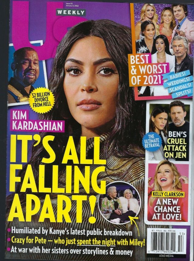 US WEEKLY magazine side cover 3 January 2022