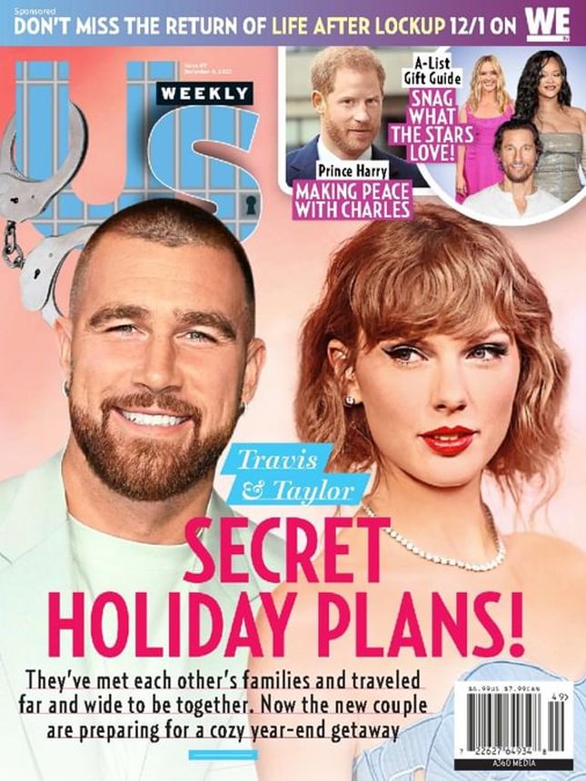 US WEEKLY magazine side cover 4 December 2023