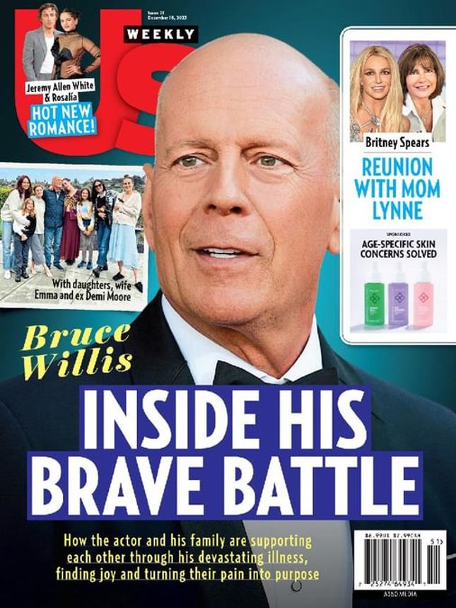 US WEEKLY magazine side cover 18 December 2023