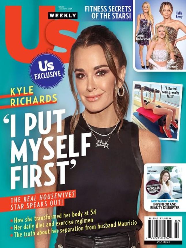 US WEEKLY magazine side cover 8 January 2024
